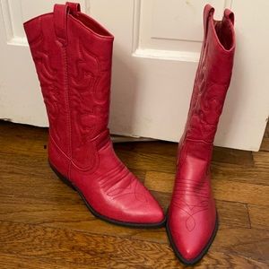 Red cowgirl boots
